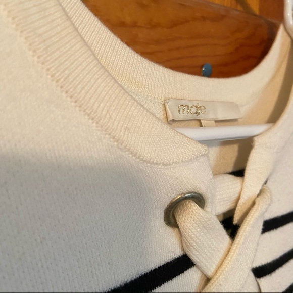 Maje Sweater Dress w/ Nautical Stripes 3/4 sleeves - Picture 14 of 16